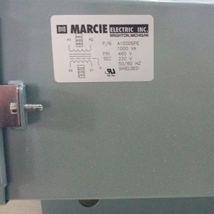 Transformateur électrique MARCIE 1000 VA 460 V primaire 230 V secondaire 50/60 Hz blindé usage industriel - Product Image 1