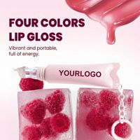 Gloss à lèvres imperméable personnalisé avec logo, avec porte-clés, hydratant, longue tenue, haute pigmentation, fini brillant, soin des lèvres