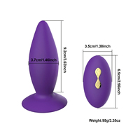 Plug anal vibrant en silicone premium avec télécommande sans fil et base à ventouse, jouets sexuels pour couples