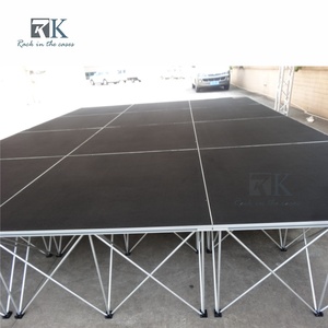 High Quality Ply Wood Panel Aluminum <b>Stage</b> <b>Platform</b> With White Skirt Foldable Outdoor Concert Use - Product Image 4