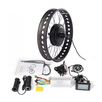 Kit de conversion de vélo à gros pneus haute puissance, moteur de moyeu arrière sans balais 500W 750W 1000W 1500W 2000W pour la conduite tout-terrain et sur neige