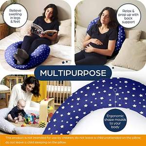 Almohada de embarazo de algodón 100% para dormir, almohada de <span class=keywords><strong>lactancia</strong></span> materna, almohada multifuncional de cuerpo completo - Product Image 5