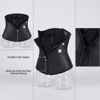 Ceinture de maintien de la taille avec fermeture éclair, double compression, 2 couches, Cinturillas Colombianas Faja pour le contrôle du ventre