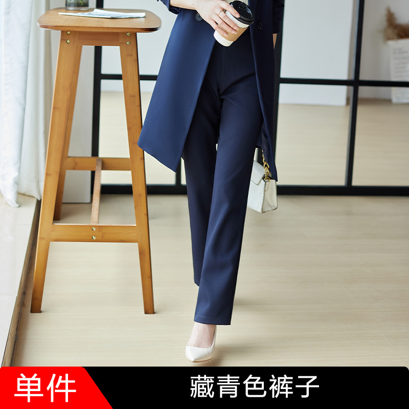 Navy blue trousers