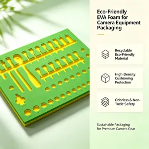 Bandeja de espuma EVA troquelada en fábrica, inserto protector reciclable para estuche de equipo de cámara - Product Image 3