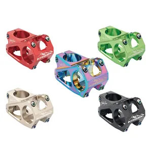 OEM Electroplated colorful mtb stem 31.8*45MM bicycle short CNC hollow light Bicycle aluminum alloy stem