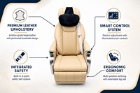 Siège de voiture de luxe de qualité aéronautique avec repose-jambes inclinable électriquement, commande intelligente, siège en cuir pour voyages d'affaires, compatible Vito