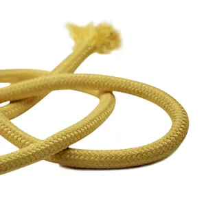 Customized 5mm-10mm High Temperature Fire-resistant Rescue Rope Fire Safety Aramid Braided Rope