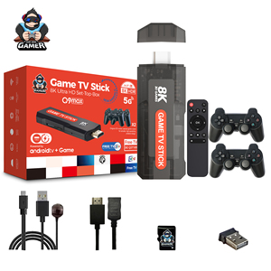 Vente flash Q9MAX Game Stick Mali G31 <span class=keywords><strong>CPU</strong></span> <span class=keywords><strong>Allwinner</strong></span> <span class=keywords><strong>H313</strong></span> 1 Go de RAM 8 Go de ROM MAX Android 14 Système d'exploitation Direct usine - Product Image 1