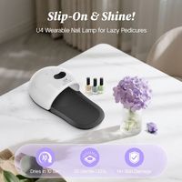 Lampe à ongles avec repose-pieds amovible et ouverture extra large, facile à utiliser pour la maison et le salon