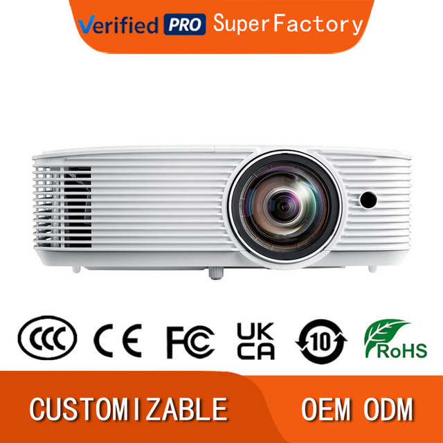 Short Throw 4000 Ansi Lumens Support 1080p Optoma GT500XR Dlp 3d Video Projector for Class Room Church Camp Company Black Color