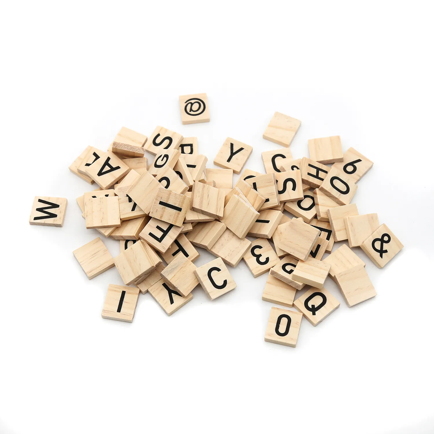 200 En Bois Scrabble Carreaux noir lettres & chiffres pour l'artisanat art bois 
