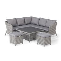 Meubles de jardin confortables en aluminium et rotin PE de style nordique moderne, canapé et table en osier pour patio extérieur, style européen