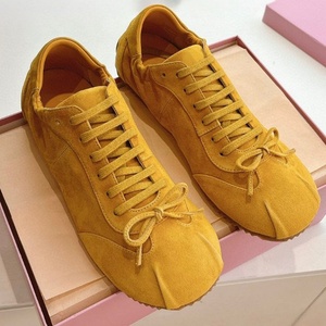 Dernière version – Chaussures plates décontractées pour femme, style jogging, en daim, avec lacets et nœud tendance pour la marche - Product Image 3