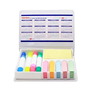 New products customised special month Sticky Notes Calendrier with 4colors pen for office stationery set gift