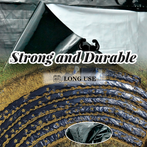 Film de paillage agricole et biologique rétractable argent/noir 0,4m-5m, nouveau, 500m, HDPE+UV 25mic, service de découpe pour - Product Image 5
