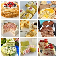 Machine automatique à gâteau mille crêpes au durian de 18 cm, état neuf, tension 220V, fabriquée en usine