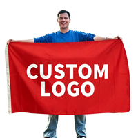 Drapeaux et bannières personnalisés en tissu polyester 3x5 avec mât en fibre de verre et œillets, imperméables