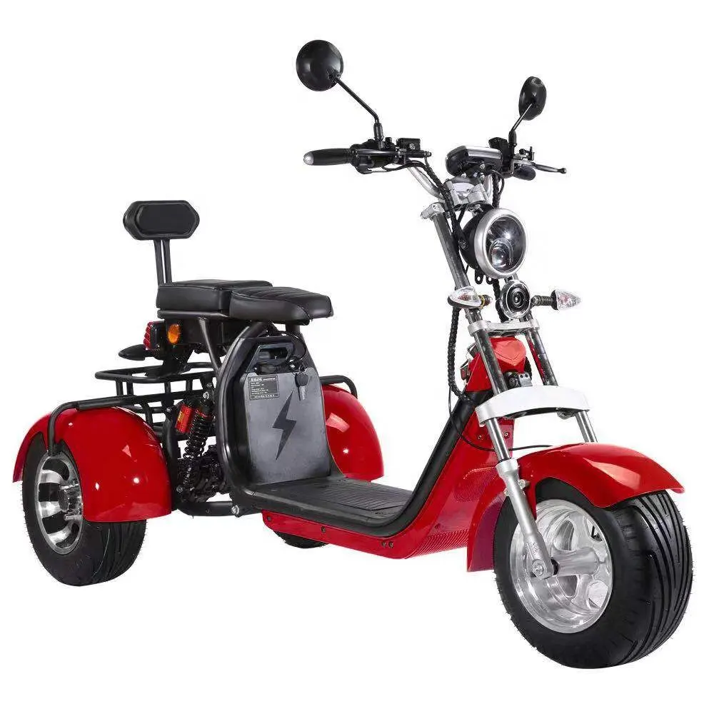 Meilleur électrique hors route 3 roues tricycle scooter adulte moto tricycles 3000w triciclo trois roues scooter 2000w citycoco