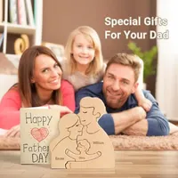 Puzzle Potret Keluarga Kayu yang Dipersonalisasi 2 hingga 5 Nama Tema Cinta Hadiah Ulang Tahun Pernikahan Hadiah untuk Orang Tua Pasangan Natal