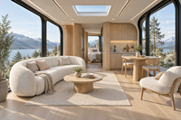 Maison modulaire Apple Cabin Coastal, villa résistante à la corrosion et imperméable pour les projets de villas de bord de mer et de stations balnéaires