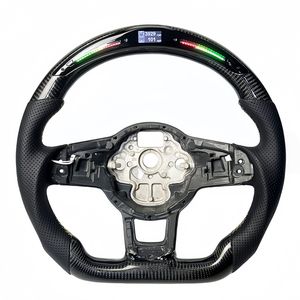 Volant en fibre de carbone LED amélioré (ancien modèle) pour Volkswagen VW Golf 7 6 5 MK5 MK6 MK7 GTI GTD <span class=keywords><strong>R</strong></span> Polo GTI CC Passat <span class=keywords><strong>Tiguan</strong></span> - Product Image 1