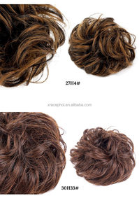 ธรรมชาติ Messy ผมปลอม Bun เส้นผม Scrunchies Updo หางม้าขยายหยิกผมสังเคราะห์ Chignon สําหรับผู้หญิง - Product Image 5