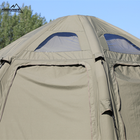 Tente de camping gonflable spacieuse FR grand format OEM/ODM avec fenêtres en maille pour ventilation, abri dôme extérieur