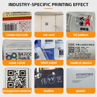 Printer Inkjet UV 1200DPI Multifungsi Otomatis Kelas Industri untuk Label Kartu Kertas Telur Fleksibel Kulit Layar Sentuh Baru