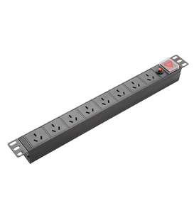 PDU de Rack de Alta Potencia de 16A y 8 Vías con Medidor para Gabinetes de Servidores de Centros de Datos, Tipo Australiano, Hecho de Aleación de Aluminio Duradera - Product Image 2