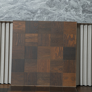 Elegante Suelo de Parqué de Teca con Diseño de Tablero de Ajedrez en Color Profundo, Madera Multicapa - Product Image 1