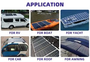 Dünnschicht-OEM Sun power 165W 170w Semi flexible Solarmodule Kunden spezifische ETFE-Photovoltaik module für E-Bike RV Caravan - Product Image 6