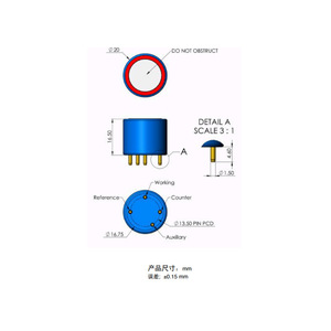 Capteur électrochimique de monoxyde de carbone Dds Gsa4co 0 2000 ppm pour la surveillance environnementale - Product Image 2