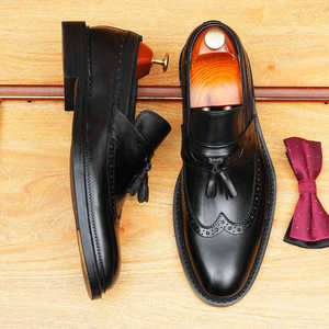 Zapatos de Hombre ASTON M.JAZZ de Cuero Genuino con Punta Cuadrada y Cordones, Colores Pintados a Mano, Antideslizantes, Transpirables, para Oficina, Carrera, Verano - Product Image 3