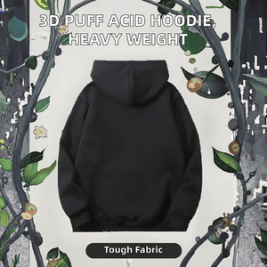 Sudadera con Capucha Personalizada con Logotipos, 100% Algodón, 500 Gsm, 3D, Resistente al Viento, Estilo Desgastado, Talla Grande, Peso Pesado, Estilo Ácido - Product Image 2