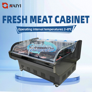 चिलर रेफ्रिजरेटर वाणिज्यिक गहरी शीतलन मांस चिलर प्रदर्शन दुकान के लिए ग्लास दरवाजा ताजा मांस प्रदर्शन - Product Image 3