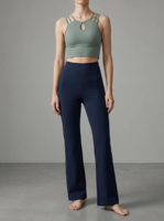 Pantalon de yoga évasé taille haute pour femme, leggings bootcut effet push-up, sans démarcation visible, extensible dans les 4 sens, sensation seconde peau, pantalon d'entraînement OEM
