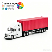 Modèle de camion de transport logistique miniature de qualité supérieure à l'échelle 1:50, à personnaliser soi-même, cadeau d'affaires, collection, décoration de bureau