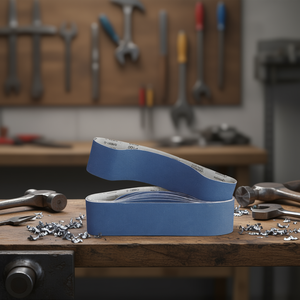 Bandas Abrasivas Fervi P100, Banda de Lijado Azul para Pulir Metal y Madera - Product Image 3