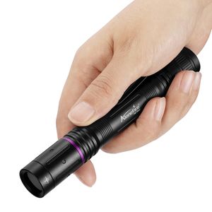 <span class=keywords><strong>Luz</strong></span> de pluma UV 365nm/395nm LED AA batería linterna <span class=keywords><strong>ultravioleta</strong></span> fluorescente manchas de mascotas gato Tinea Invisible tinta marcador lámpara antorcha - Product Image 4