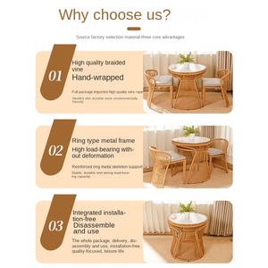 Nouvelle Collection 2026 : Ensemble <span class=keywords><strong>de</strong></span> Salle à Manger Extérieure en Rotin PE 2 Pièces avec Plateau en Verre Trempé – Mobilier <span class=keywords><strong>de</strong></span> <span class=keywords><strong>Jardin</strong></span> et Patio Résistant aux Intempéries - Product Image 3