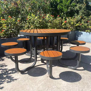 Outdoor Commercial Parks Picnic <b>Tables</b> Electroplated Outdoor Furniture Campsites Leisure Outdoor <b>Tables</b> <b>and</b> <b>Chairs</b> Customizable - Product Image 3