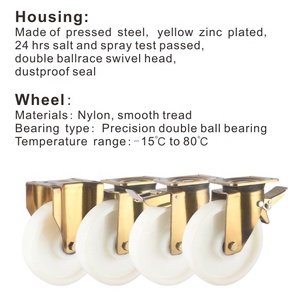 Europäische Rolle 4/5/6/8 Zoll Rad kugellager Nylon Hoch leistungs wagen Rad breite Anwendung Industrie Nachlauf - Product Image 5