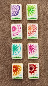 Ensemble <span class=keywords><strong>de</strong></span> Mahjong Américain <span class=keywords><strong>de</strong></span> Luxe Moderne <span class=keywords><strong>en</strong></span> Acrylique Blanc Ivoire, 160 Pièces, Tuiles <span class=keywords><strong>de</strong></span> Jeu à Motifs Colorés Gravées au Laser pour <span class=keywords><strong>4</strong></span> Joueurs - Product Image 3