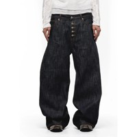 Fabricant de jeans baggy pour hommes en gros, OEM ODM, streetwear, pantalons en denim à jambes larges et surdimensionnés, personnalisables en usine, LOGO, fermeture boutonnée