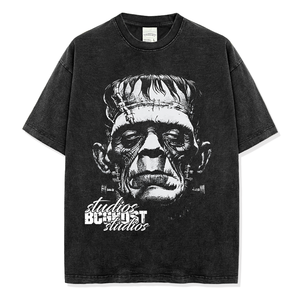 T-Shirt Oversize in 100% Cotone Lavorato a Maglia con Motivo Animato Stampato, Peso 260 Grammi, Lunghezza Regolare - Product Image 1