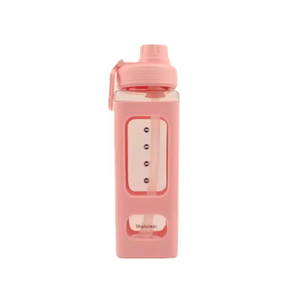 High Quality Tritan Plastic Motivational Fitness Sports Water <b>Bottle</b> Portable Square <b>Drinking</b> <b>Bottle</b> With Removable <b>Straw</b> - Product Image 3