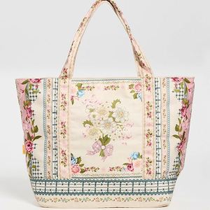 All-Floral Printed Cotton Canvas Tote <b>Bag</b> Women <b>Large</b> Capacity Custom Zip Closure Shopping Handbag Summer <b>Beach</b> Travel Spring - Product Image 2