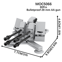 Juguetes Educativos de Construcción de Bloques de Ladrillos con Armas Militares Modernas de la Segunda Guerra Mundial, Cañones Antiaéreos de 28 mm, Obús Múltiple, MOC5066