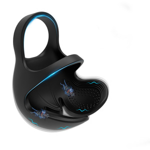 Anello per pene, Massaggiatore testicolare maschile, Anello vibrante per blocco spermatico, Resistente all'acqua, 158g - Product Image 1